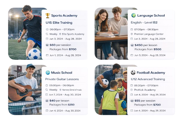 ClassZoomer Swimming School Dashboard